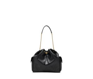 Buy Tory Burch Charlie Large Drawstring Bucket Bag Black at Sasom – Authentic and Ready to Ship
