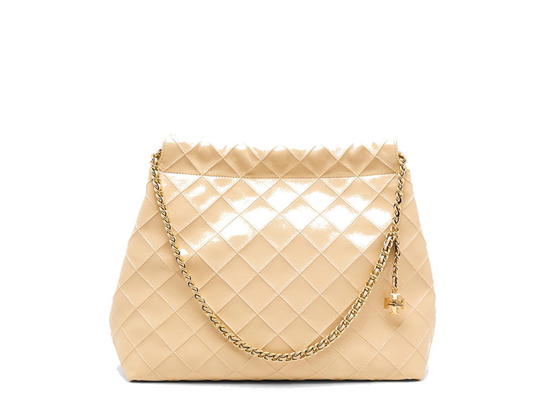 Tory Burch Tory Burch Fleming Textured Shoulder Bag Beige
