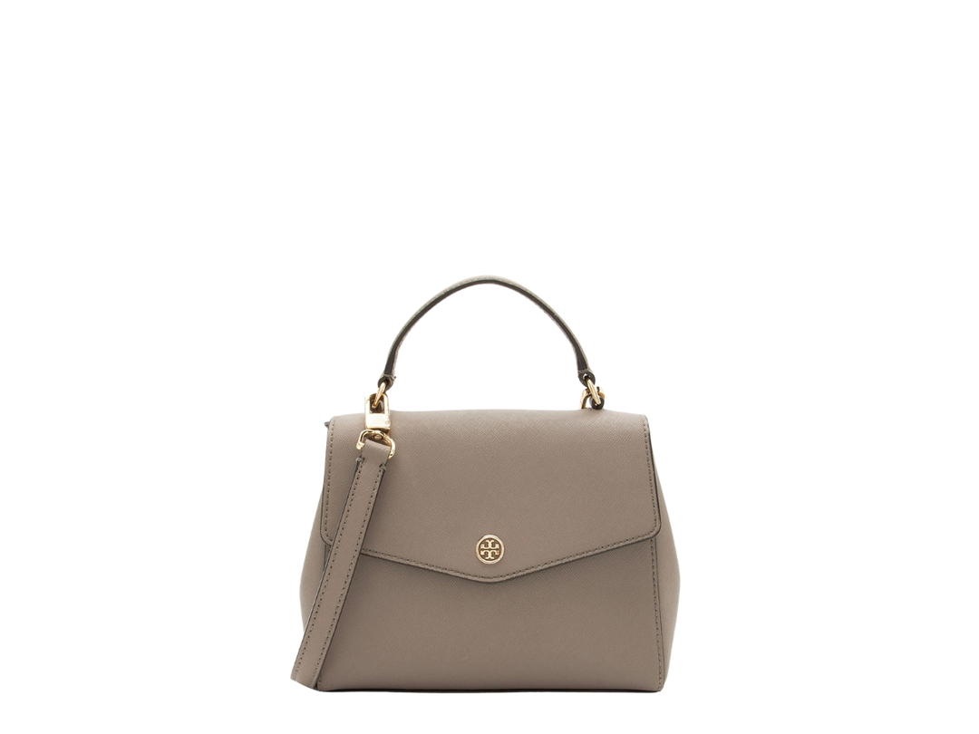 Tory Burch Tory Burch Robinson Small Top Handle Beige