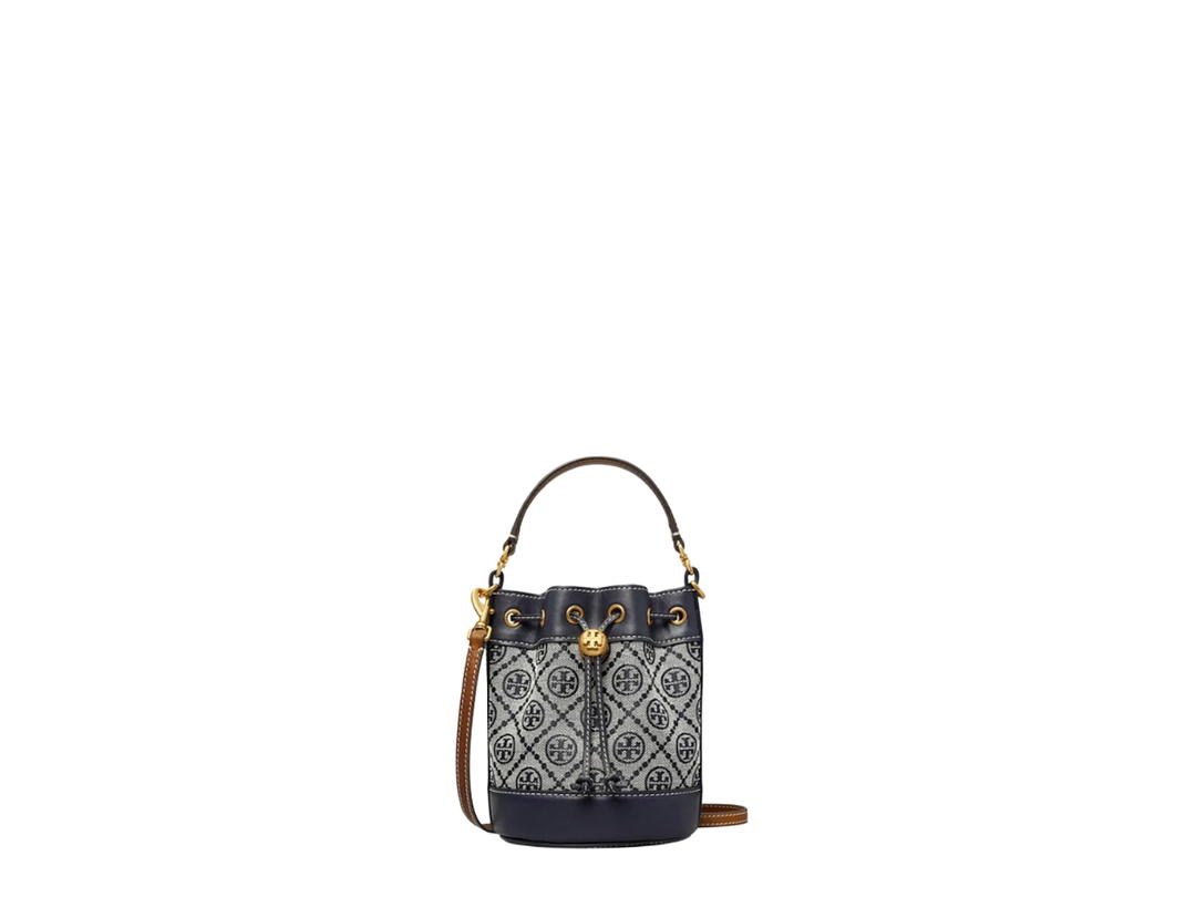Tory Burch Tory Burch T Mini Bucket Bag Navy
