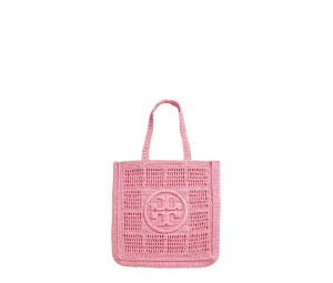 Buy Tory Burch Ella Hand Crocheted Tote Bag Pink Raffia at Sasom – Authentic and Ready to Ship