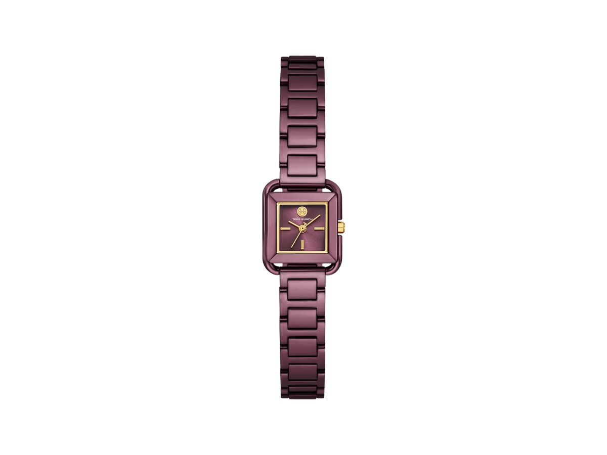 Tory Burch Tory Burch Mini Kira Square Watch Purple