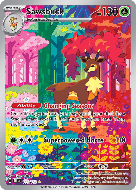 Pokemon Pokemon Sawsbuck IR [TEF 166/162] Scarlet & Violet "Temporal Forces" (EN)