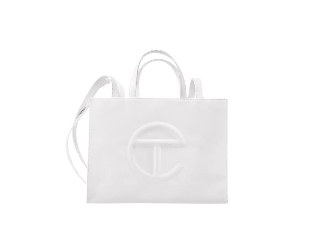 Telfar Telfar Medium Shopping Bag In Faux Leather White