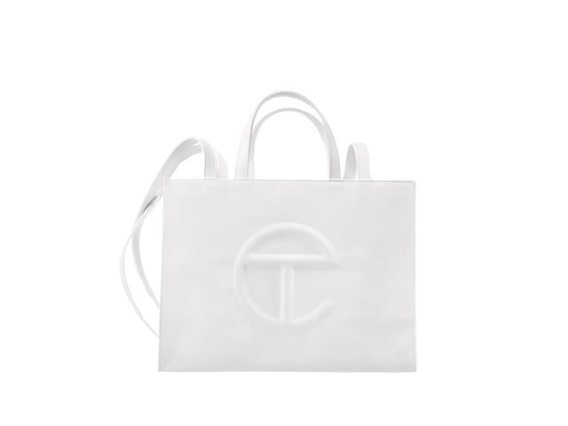 Telfar Telfar Medium Shopping Bag In Faux Leather White - view 1