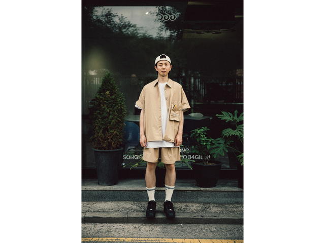 Temporary Universe Temporary Universe Logo Oversized Nylon Outdoor Pants Beige - view 3