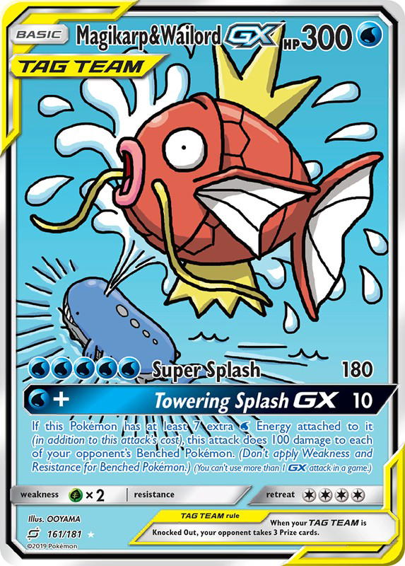 Pokemon Pokemon Magikarp & Wailord-GX RU [TEU 161/181] Sun & Moon "Team Up" (EN)