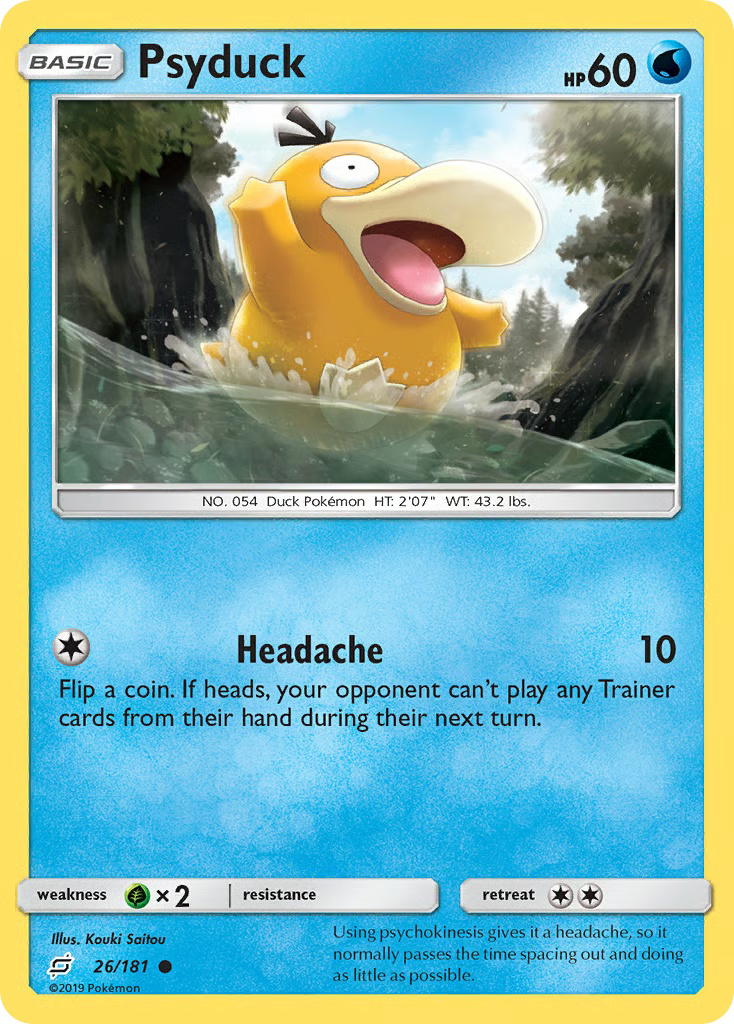 Pokemon Pokemon Psyduck C [TEU 26/181] Sun & Moon "Team Up" [ReverseHolo] (EN)