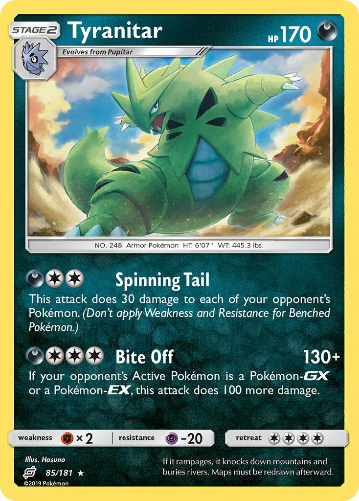 Pokemon Pokemon Tyranitar H [TEU 85/181] Sun & Moon "Team Up" [ReverseHolo] (EN)