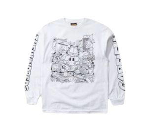 Buy THE HUNDREDS Messy Garfield L/S T-Shirt White at Sasom – Authentic and Ready to Ship