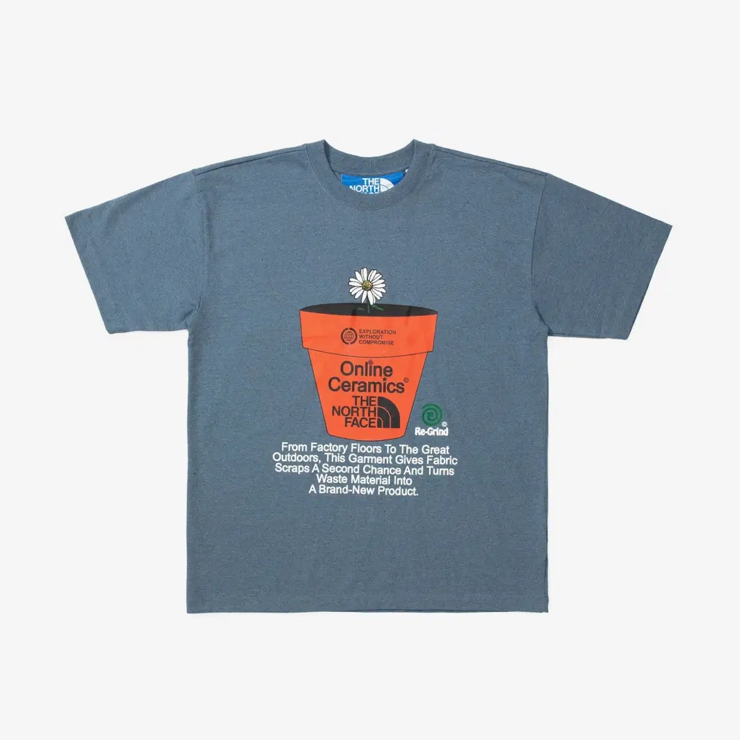 The North Face The North Face x Online Ceramics Graphic T-Shirt Blue Regrind