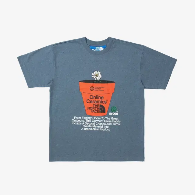 The North Face The North Face x Online Ceramics Graphic T-Shirt Blue Regrind - view 1