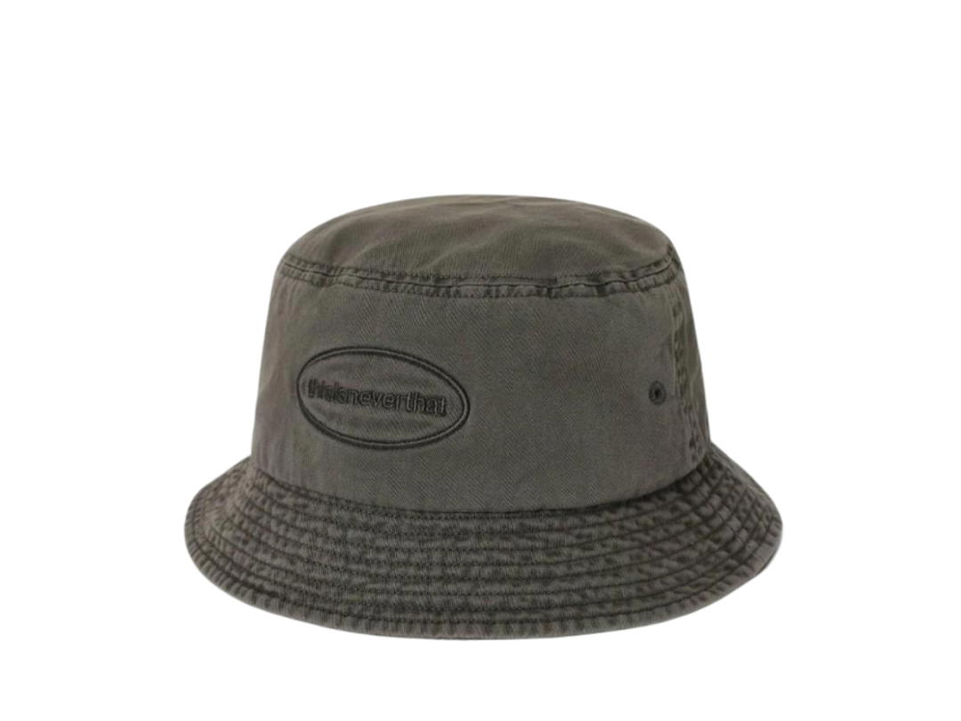 thisisneverthat thisisneverthat Overdyed E/T-Logo Bucket Hat Charcoal