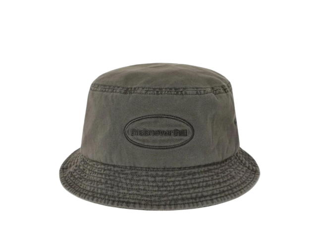 thisisneverthat thisisneverthat Overdyed E/T-Logo Bucket Hat Charcoal - view 2