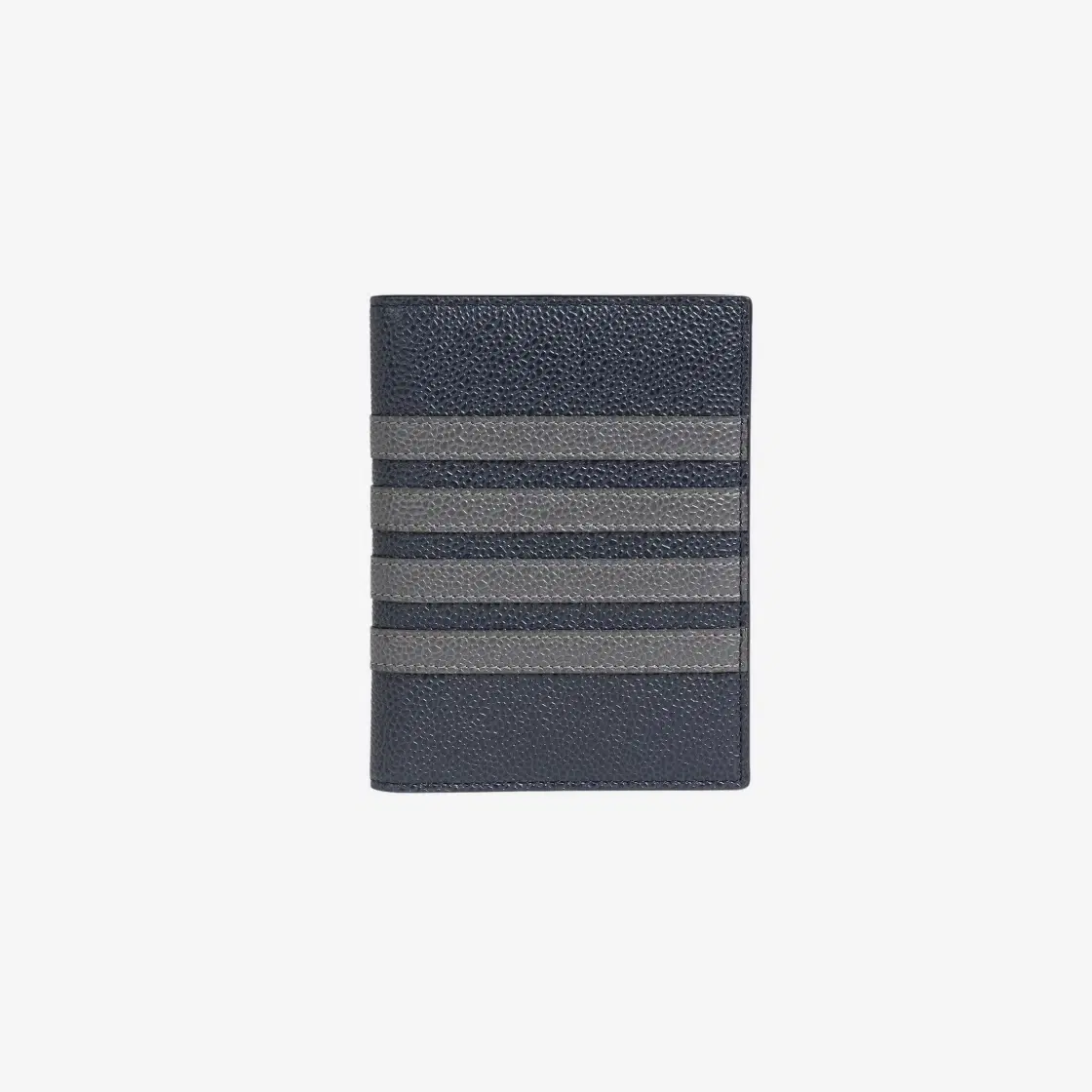 Thom Browne Thom Browne Pebble Grain Leather 4-Bar Passport Holder Navy