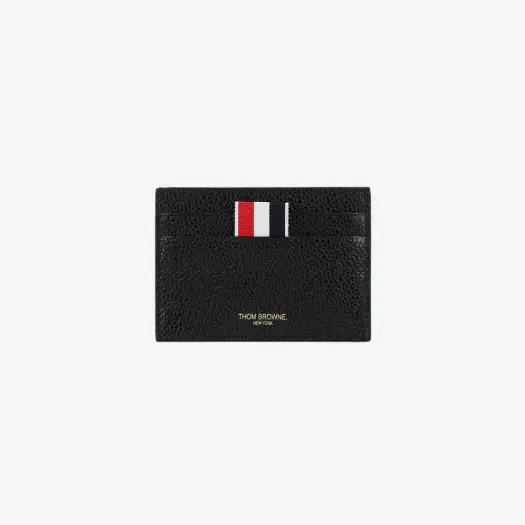 Buy Thom Browne Pebble Grain Leather Stripe Note Compartment Card Holder Black at Sasom – Authentic and Ready to Ship