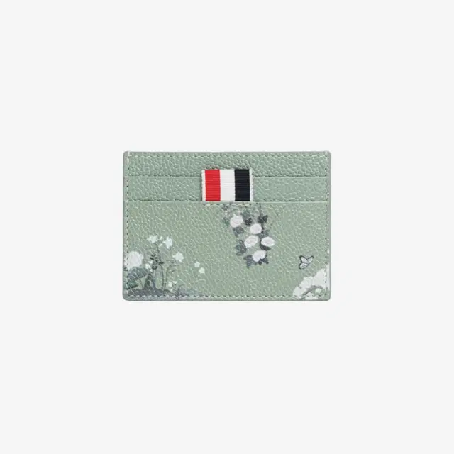 Thom Browne Thom Browne Pebble Grain Leather Toile Single Card Holder Medium Green - view 2