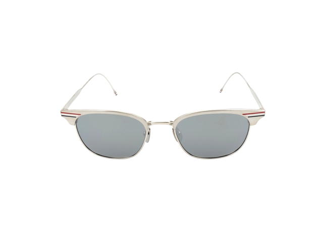 Thom Browne Thom Browne TB104 Sunglasses In Titanium Frame With Demo Lens Silver - view 2