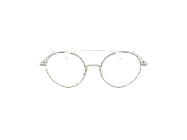 Thom Browne Thom Browne TB108 Eyeglasses In Silver Metal With Demo Lens Grey - view 2