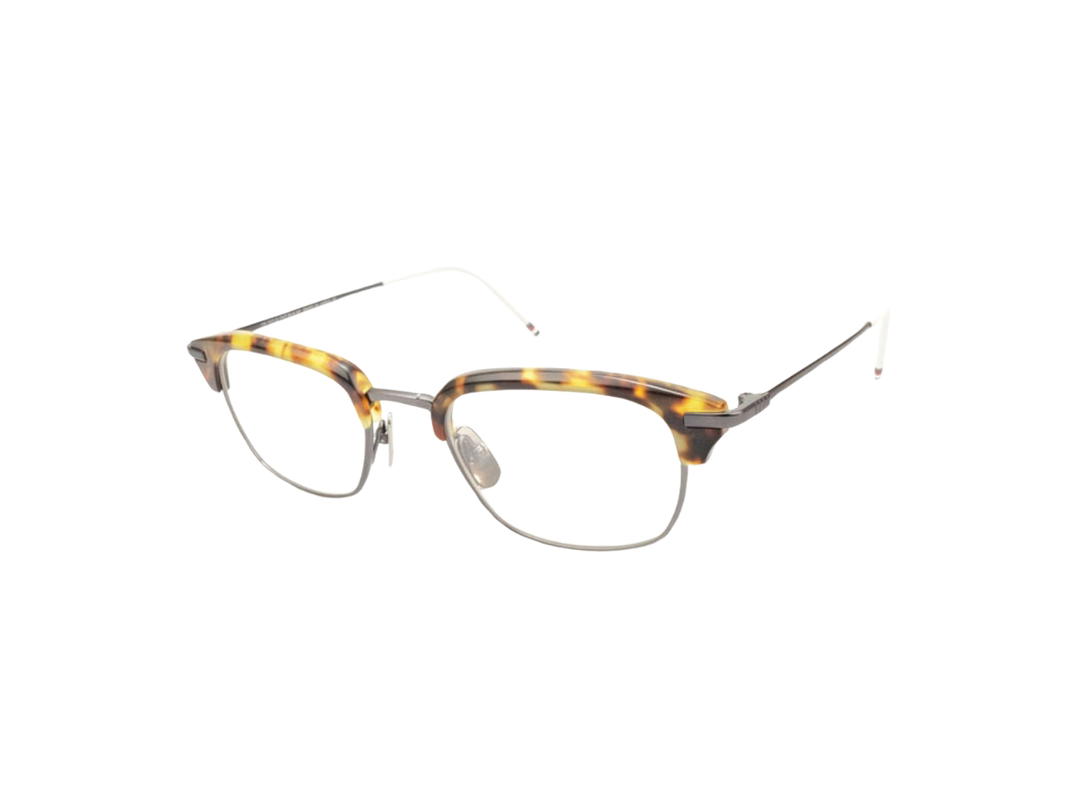 Thom Browne Thom Browne TB707 Eyeglasses In Plastic-Metal With Demo Lens Havana