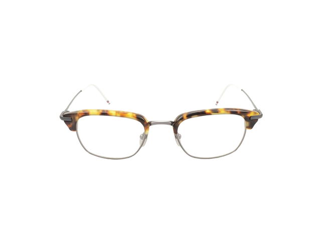 Thom Browne Thom Browne TB707 Eyeglasses In Plastic-Metal With Demo Lens Havana - view 2