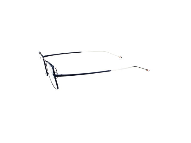 Thom Browne Thom Browne TBX909 Eyeglasses In Titanium With Demo Lens Silver Navy - view 3