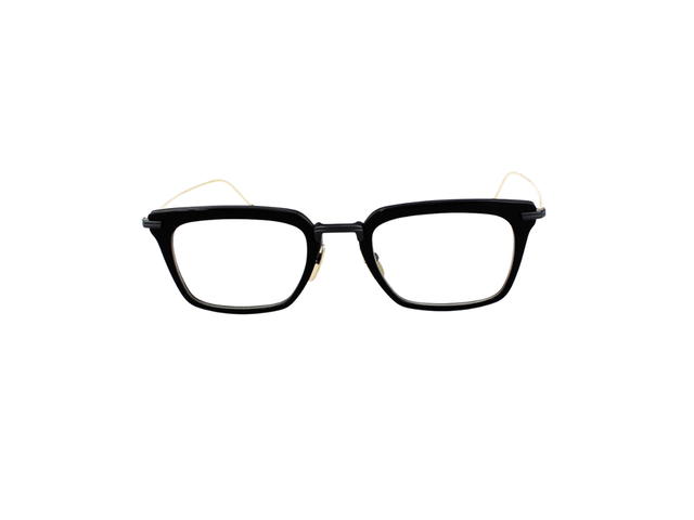 Thom Browne Thom Browne TBX916 Eyeglasses In Titanium With Demo Lens Black Gold - view 2