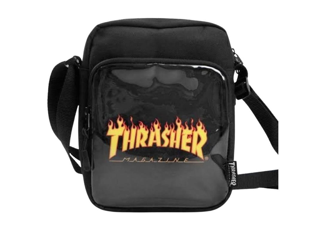 Thrasher THRASHER FLAME CLEAR SHOULDER BAG Black