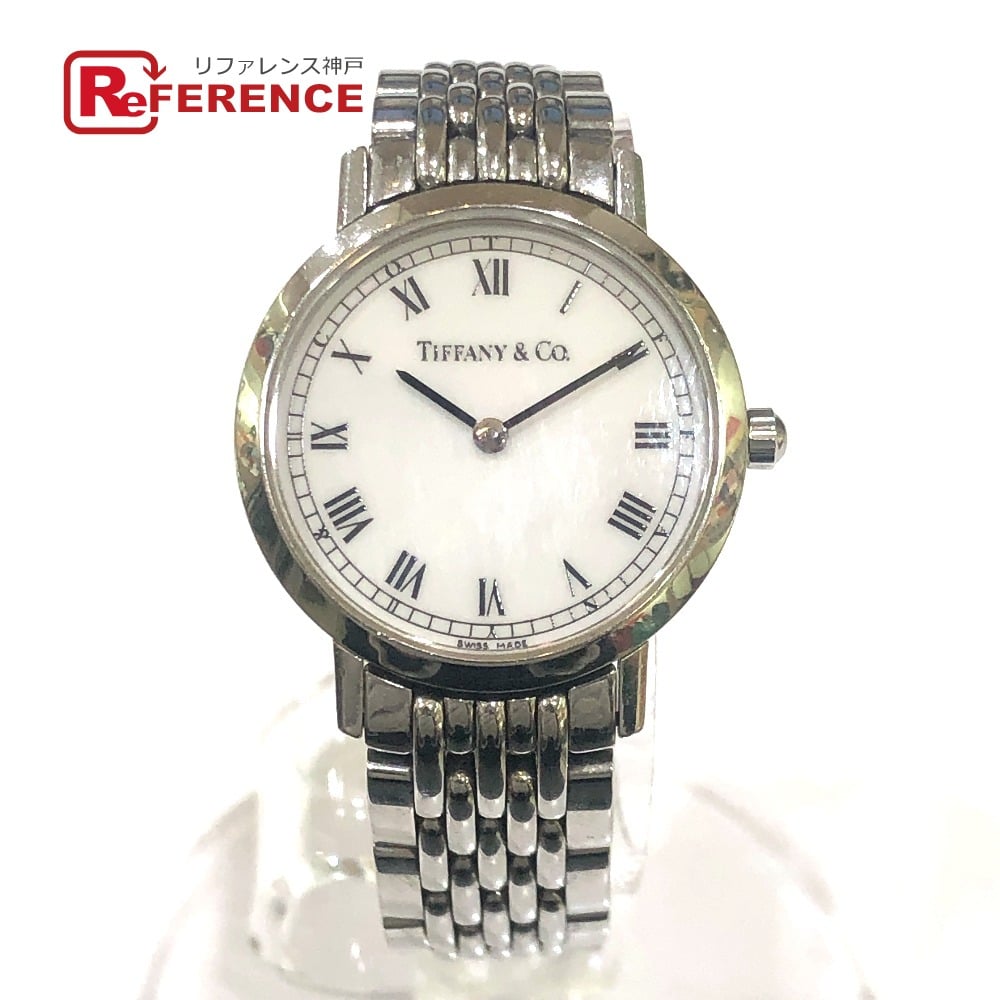 Tiffany & Co. TIFFANY&Co. Ｍ1510 Classic Quartz Round 2 Hands Analog Wristwatch SS Silver
