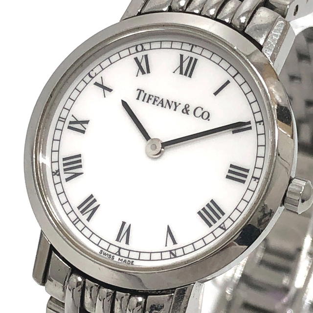 Tiffany & Co. TIFFANY&Co. Ｍ1510 Classic Quartz Round 2 Hands Analog Wristwatch SS Silver - view 3