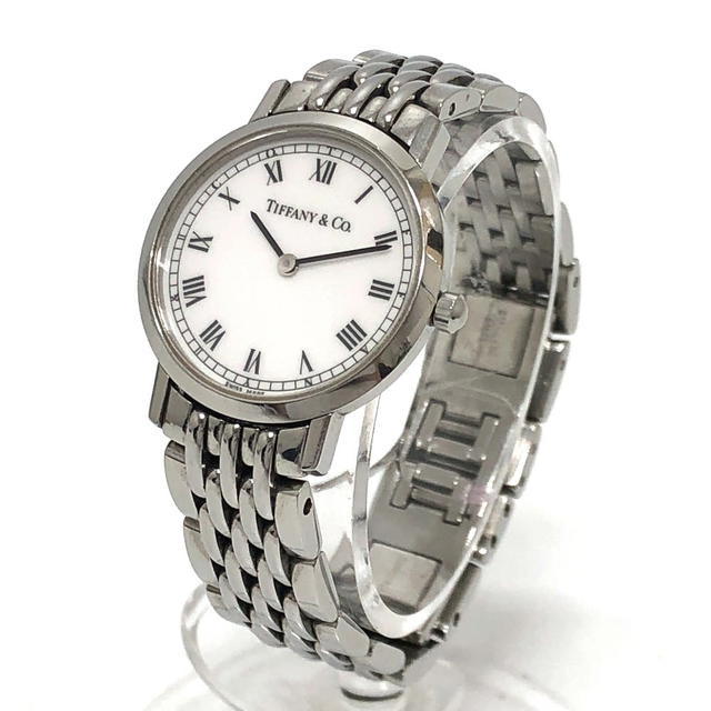 Tiffany & Co. TIFFANY&Co. Ｍ1510 Classic Quartz Round 2 Hands Analog Wristwatch SS Silver - view 4