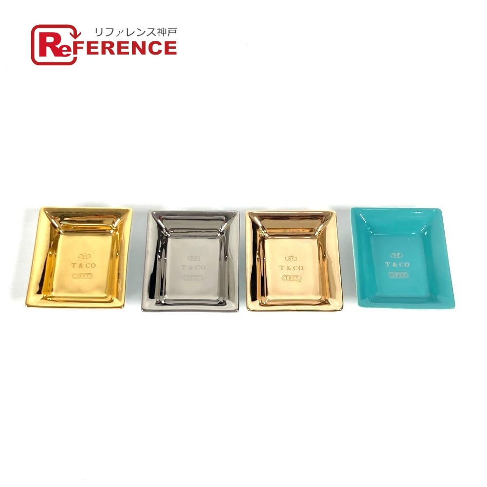 Tiffany & Co. TIFFANY&Co. Ashtray Small plate Vid Pochette Set of 4 decor Unused