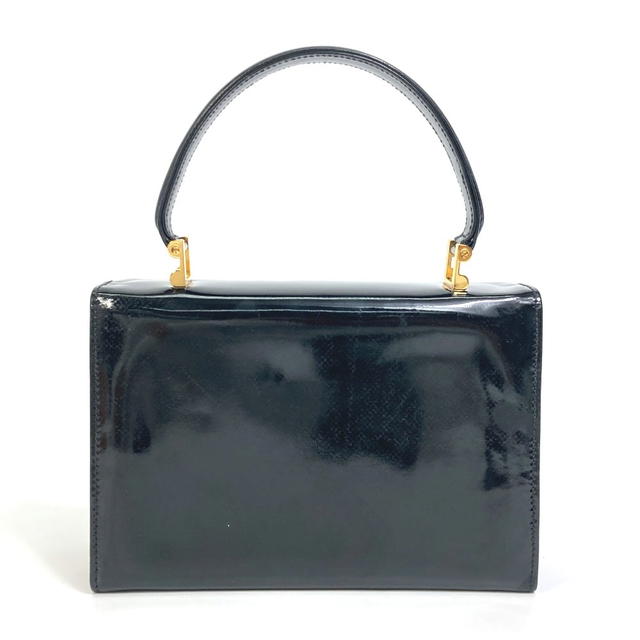 Tiffany & Co. TIFFANY&Co. Circle logo vintage Hand Bag Patent Leather Black - view 2