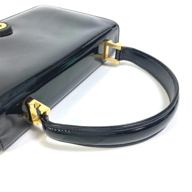 Tiffany & Co. TIFFANY&Co. Circle logo vintage Hand Bag Patent Leather Black - view 4