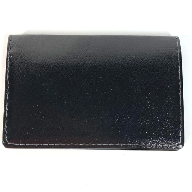 Tiffany & Co. TIFFANY&Co. logo Business Card Holder Pass Case Folded Card Case Leather Black - view 2