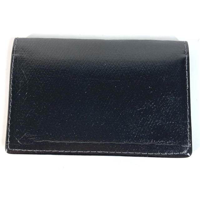 Tiffany & Co. TIFFANY&Co. logo Business Card Holder Pass Case Folded Card Case Leather Black - view 3