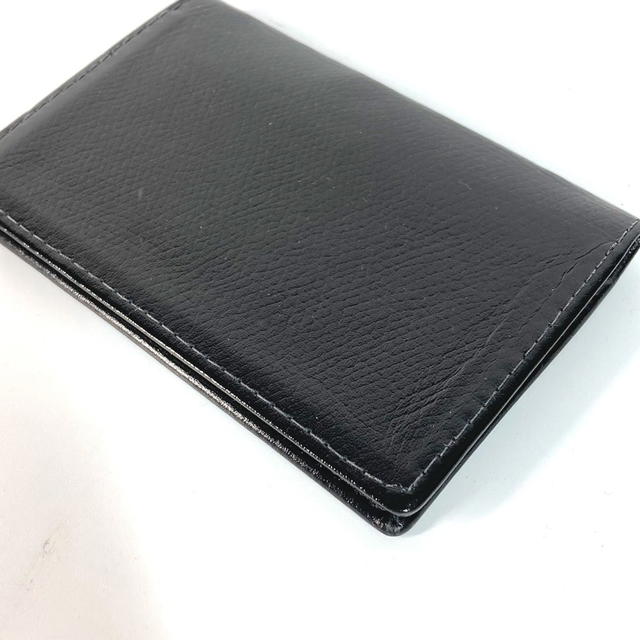 Tiffany & Co. TIFFANY&Co. logo Business Card Holder Pass Case Folded Card Case Leather Black - view 5