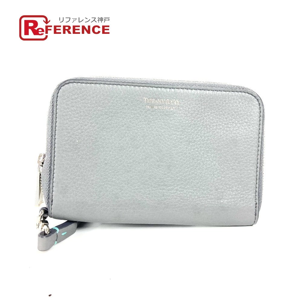 Tiffany & Co. TIFFANY&Co. Smartphone pouch Card Case Business card holder Leather gray