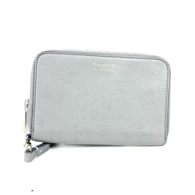 Tiffany & Co. TIFFANY&Co. Smartphone pouch Card Case Business card holder Leather gray - view 2