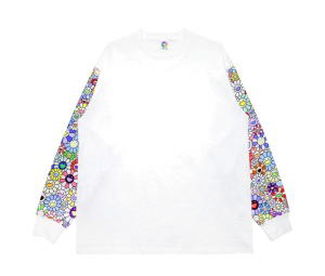 Buy Takashi Murakami Flowers on Sleeve T-Shirts White at Sasom – Authentic and Ready to Ship