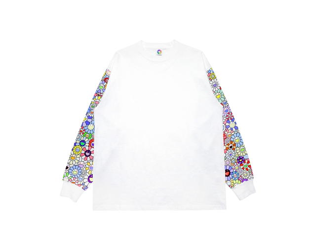Takashi Murakami Takashi Murakami Flowers on Sleeve T-Shirts White - view 1