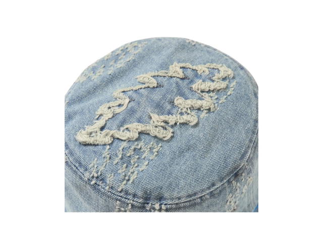 thisisneverthat thisisneverthat GD Lightning Denim Bucket Hat Washed Blue - view 4