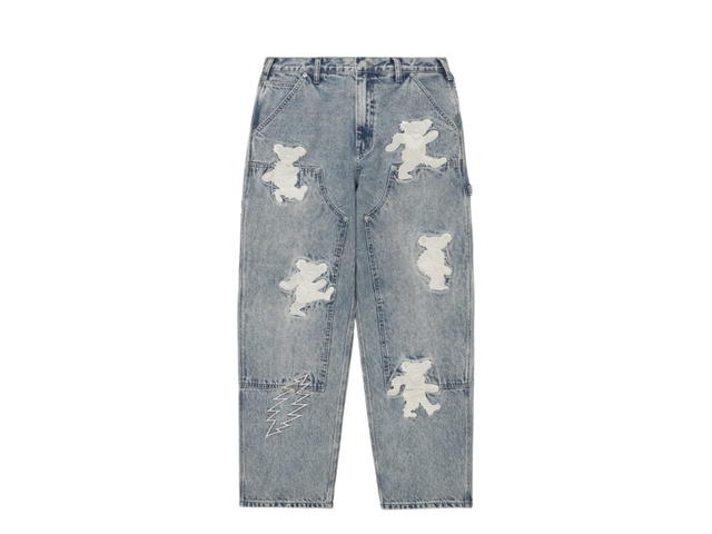Thisisneverthat Thisisneverthat GD Lightning Double Knee Pant Washed Blue - view 1