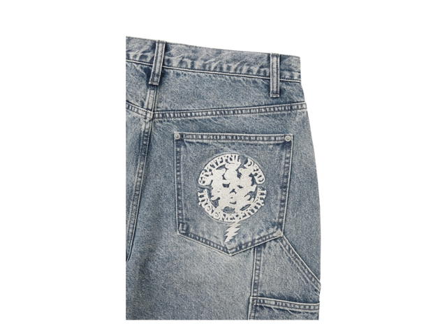 Thisisneverthat Thisisneverthat GD Lightning Double Knee Pant Washed Blue - view 3