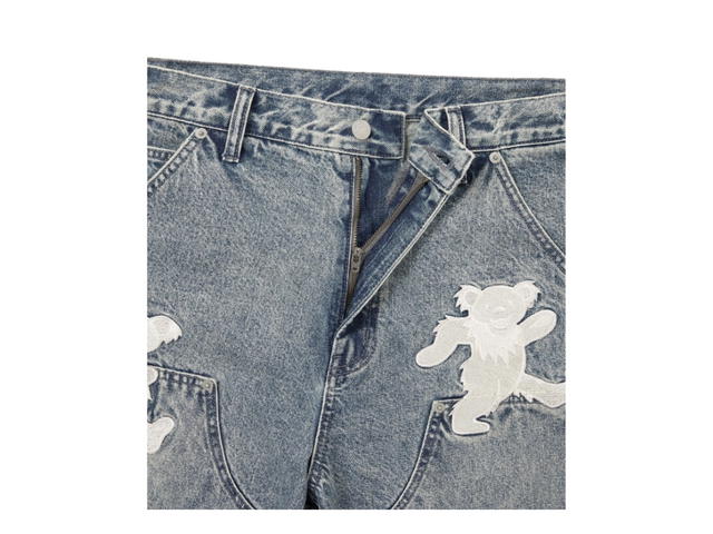 Thisisneverthat Thisisneverthat GD Lightning Double Knee Pant Washed Blue - view 4