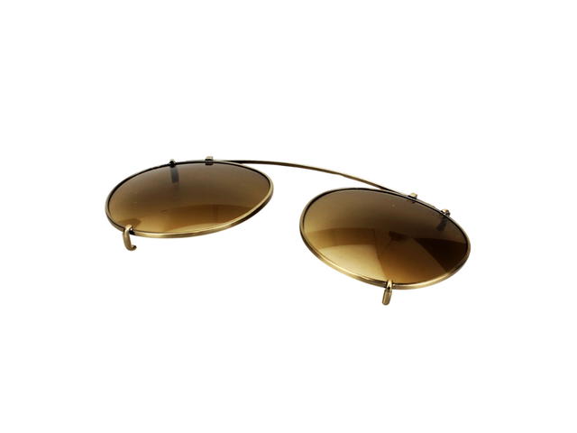 Tom Ford Tom Ford Clip On In Antique Gold Metal With Brown Lens - view 1