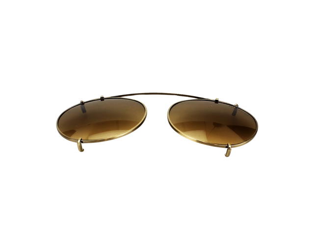 Tom Ford Tom Ford Clip On In Antique Gold Metal With Brown Lens - view 2