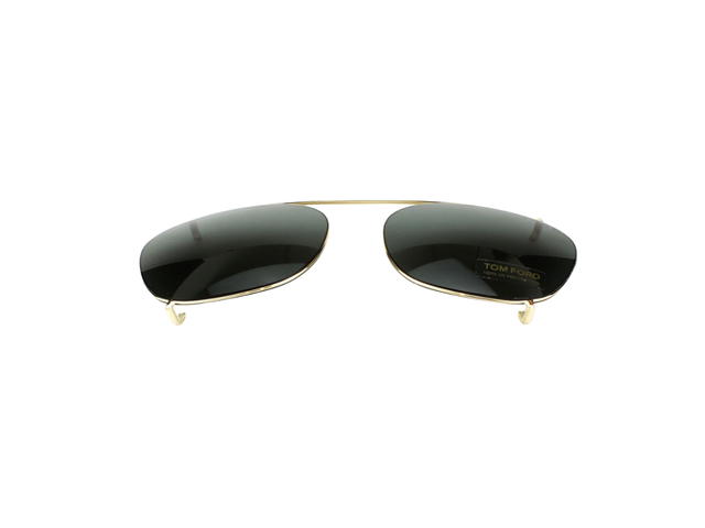 Tom Ford Tom Ford Clip On In Gold Metal With Grey Lens - view 2