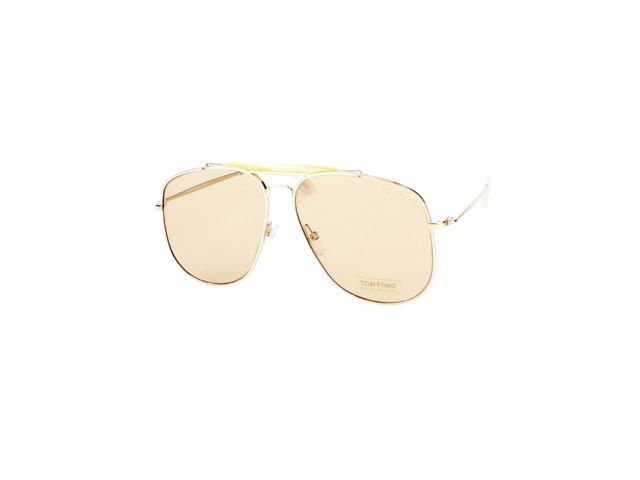 Tom Ford Tom Ford Connor Sunglasses In Plastic Metal With Light Gold Lens Gold - view 1