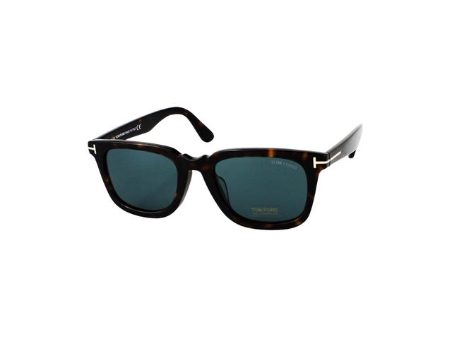 Tom Ford Tom Ford Dario Sunglasses In Plastic With Blue Lens Dark Havana - view 1